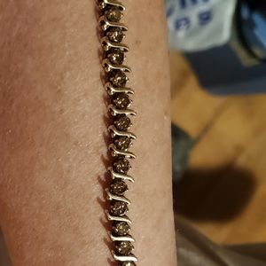 14k Champagne Diamond Bracelet